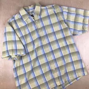 Tommy Bahama Relax Mens Large Button Up Short Sleeve Plaid Shirt